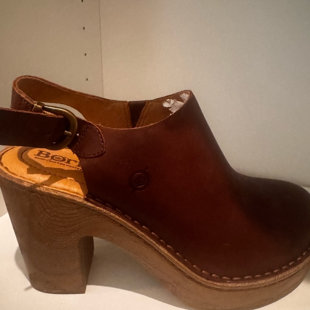 Born Dark Brown Leather Mules